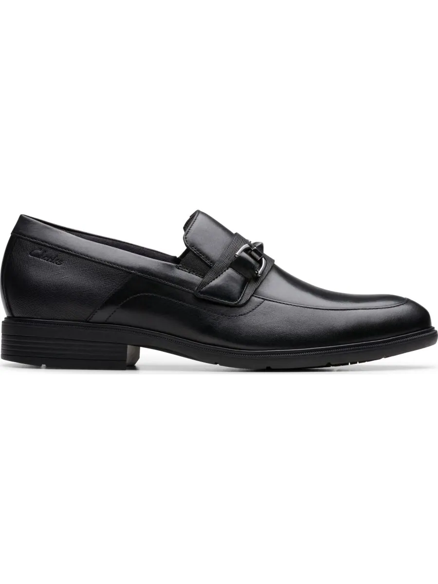 Лоферы мужские Clarks Steadwell Bit без шнурков, кожаные — изображение 3 из 7, черный
