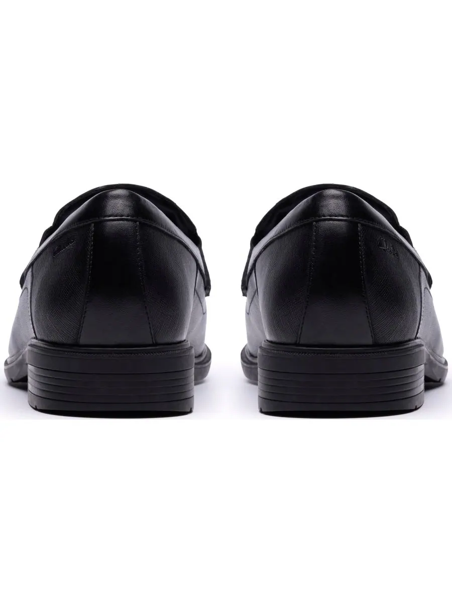 Лоферы мужские Clarks Steadwell Bit без шнурков, кожаные — изображение 5 из 7, черный
