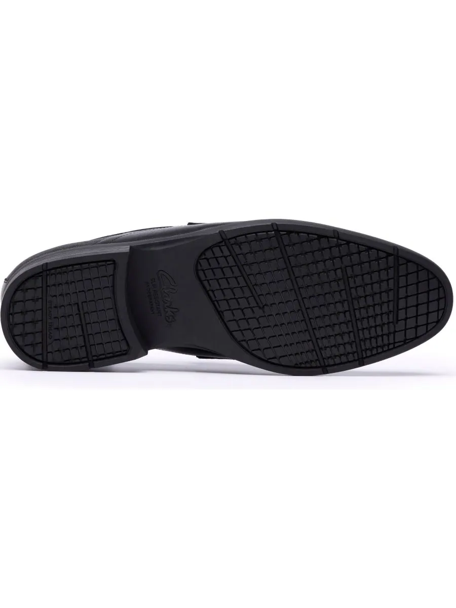 Лоферы мужские Clarks Steadwell Bit без шнурков, кожаные — изображение 6 из 7, черный