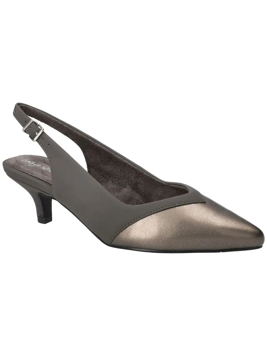Женские яркие туфли-лодочки с открытой пяткой Easy Street, Pewter Lamy — изображение 1 из 7