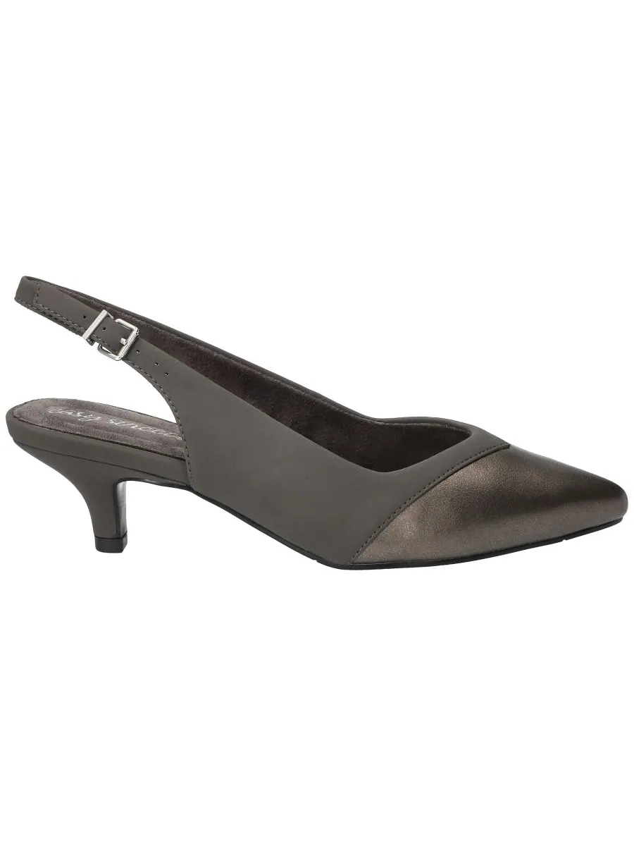 Женские яркие туфли-лодочки с открытой пяткой Easy Street, Pewter Lamy — изображение 2 из 7