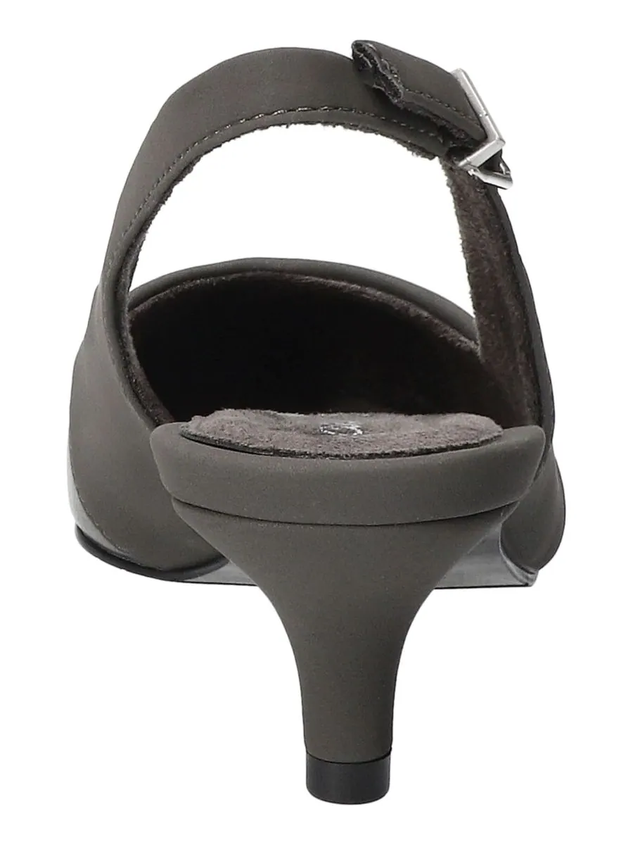 Женские яркие туфли-лодочки с открытой пяткой Easy Street, Pewter Lamy — изображение 3 из 7