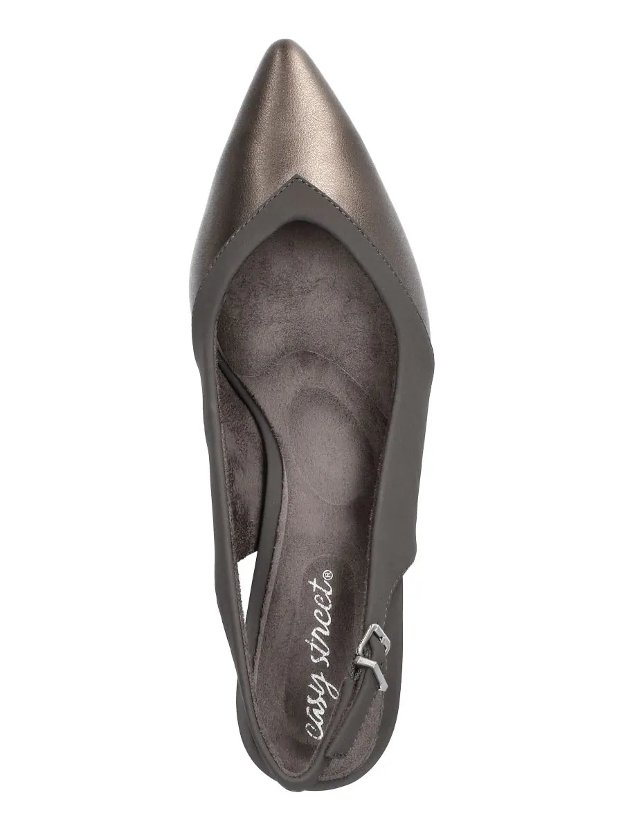 Женские яркие туфли-лодочки с открытой пяткой Easy Street, Pewter Lamy — изображение 4 из 7