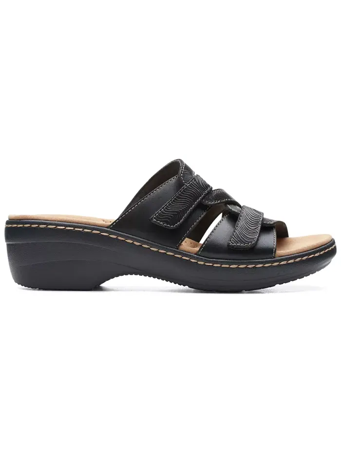 Сандалии женские Clarks Merliah Karli на плоской подошве без застежки — изображение 2 из 8, черный