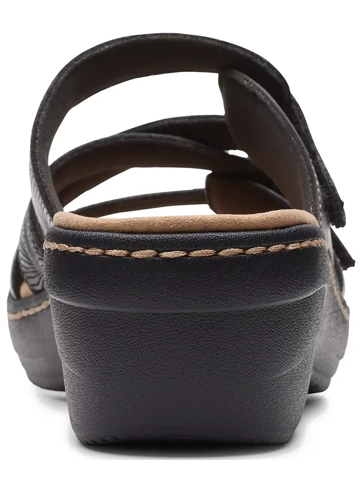 Сандалии женские Clarks Merliah Karli на плоской подошве без застежки — изображение 3 из 8, черный