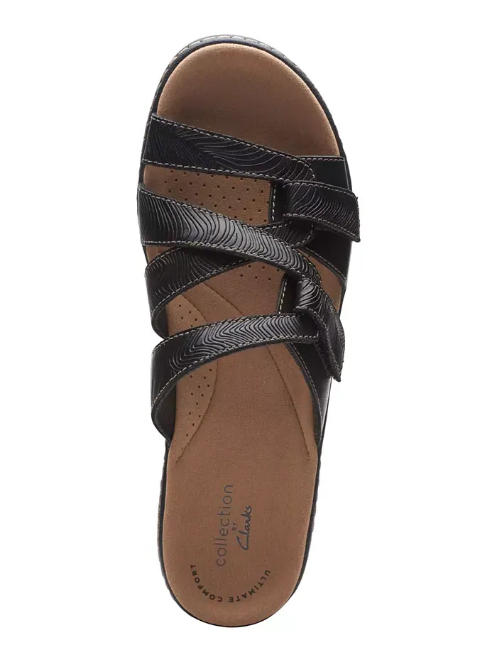 Сандалии женские Clarks Merliah Karli на плоской подошве без застежки — изображение 4 из 8, черный