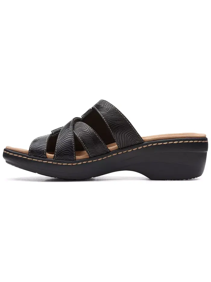 Сандалии женские Clarks Merliah Karli на плоской подошве без застежки — изображение 7 из 8, черный