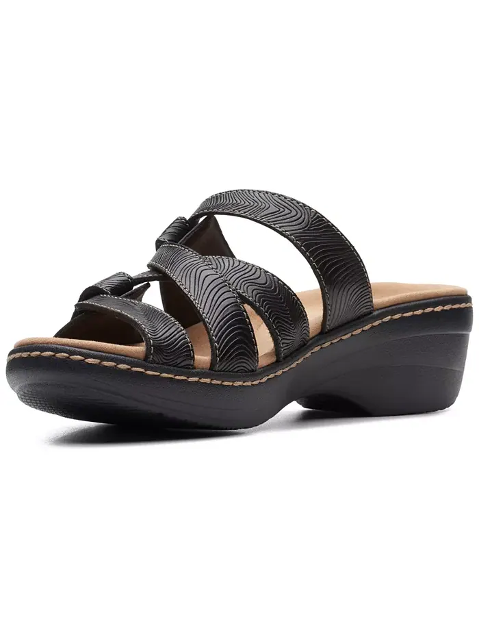 Сандалии женские Clarks Merliah Karli на плоской подошве без застежки — изображение 8 из 8, черный