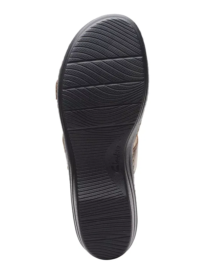 Сандалии женские Clarks Merliah Karli на плоской подошве без застежки — изображение 5 из 8, серебристый