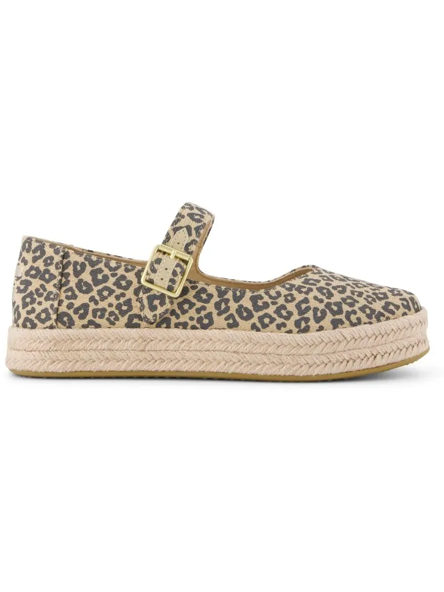 Женские эспадрильи Carolina Mary Jane Flats TOMS, oatmeal small леопард spots — изображение 2 из 5