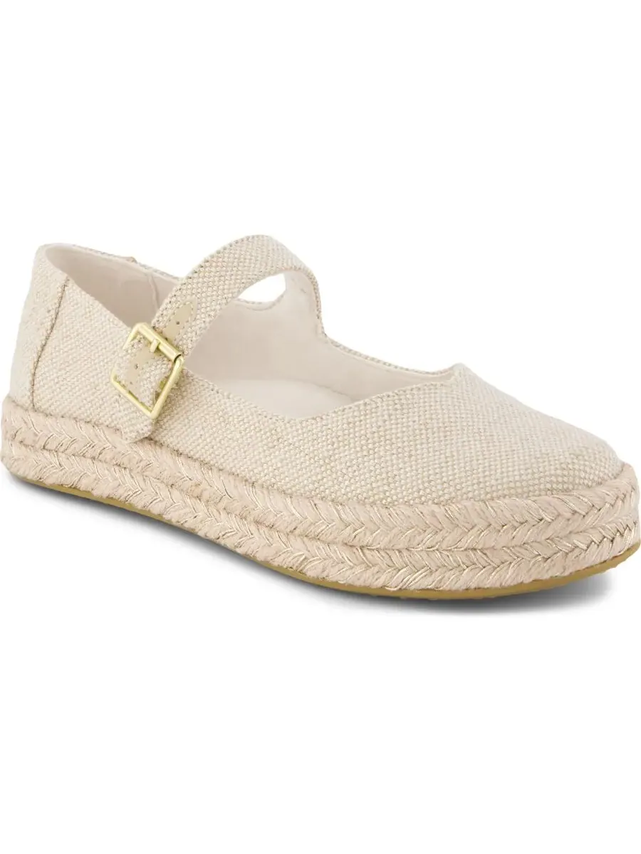 Женские эспадрильи Carolina Mary Jane Flats TOMS, Champagne Glimmer Canvas — изображение 1 из 5