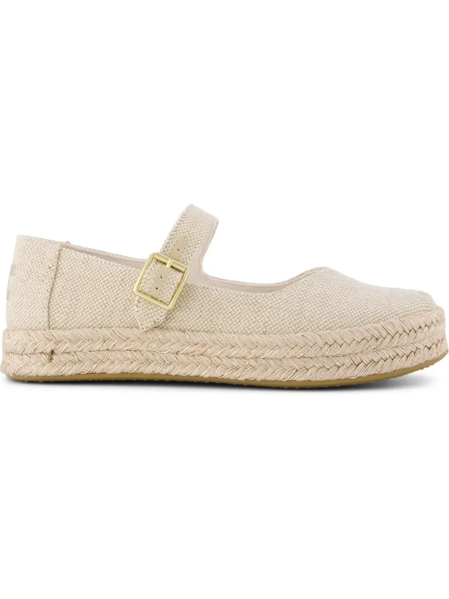 Женские эспадрильи Carolina Mary Jane Flats TOMS, Champagne Glimmer Canvas — изображение 2 из 5