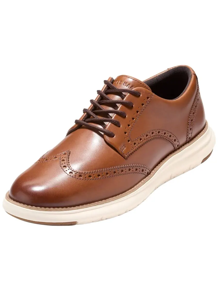Мужские оксфордские туфли Grand Remix Wing на шнуровке Cole Haan — изображение 5 из 9, бежевый