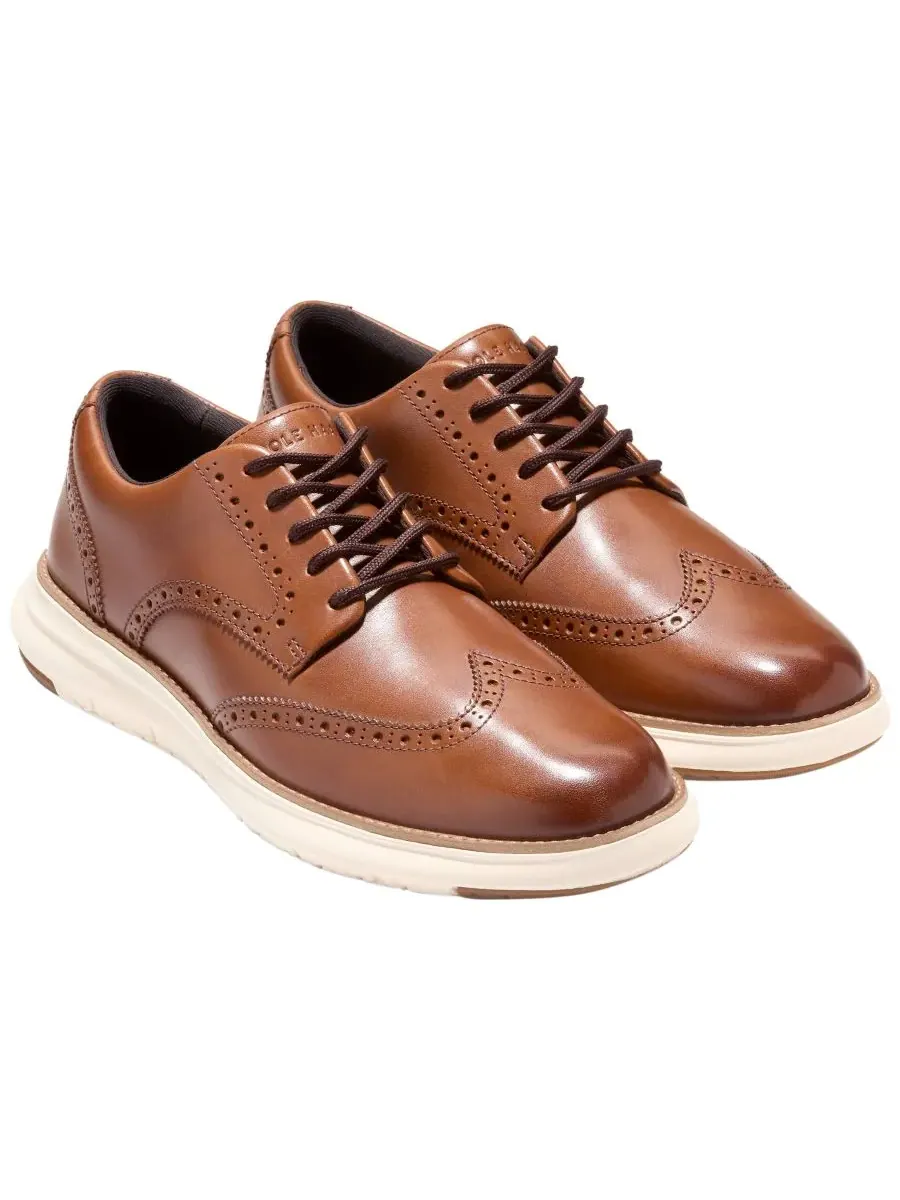 Мужские оксфордские туфли Grand Remix Wing на шнуровке Cole Haan — изображение 7 из 9, бежевый