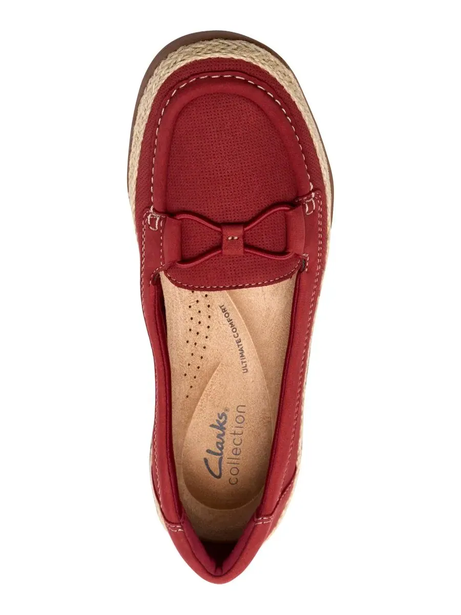 Балетки женские Clarks Elaina Milly, без шнурков, красный нубук — изображение 4 из 6