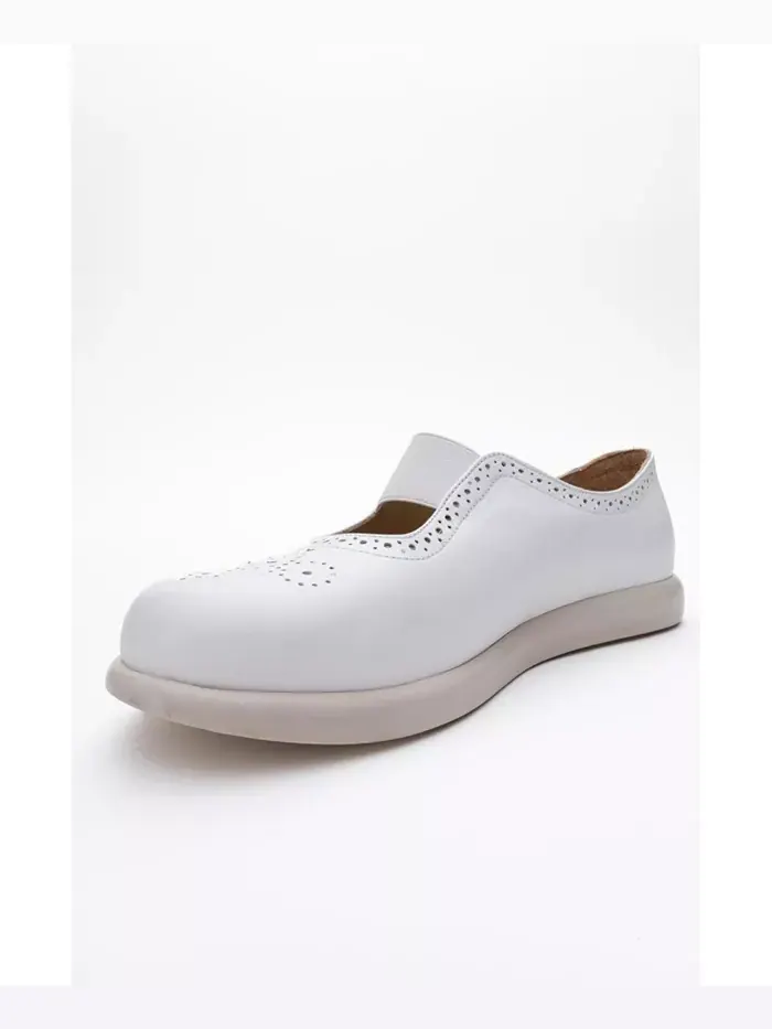 Кожаные эластичные балетки CHELLE (женские) Forever & Always Shoes — изображение 4 из 5, белый