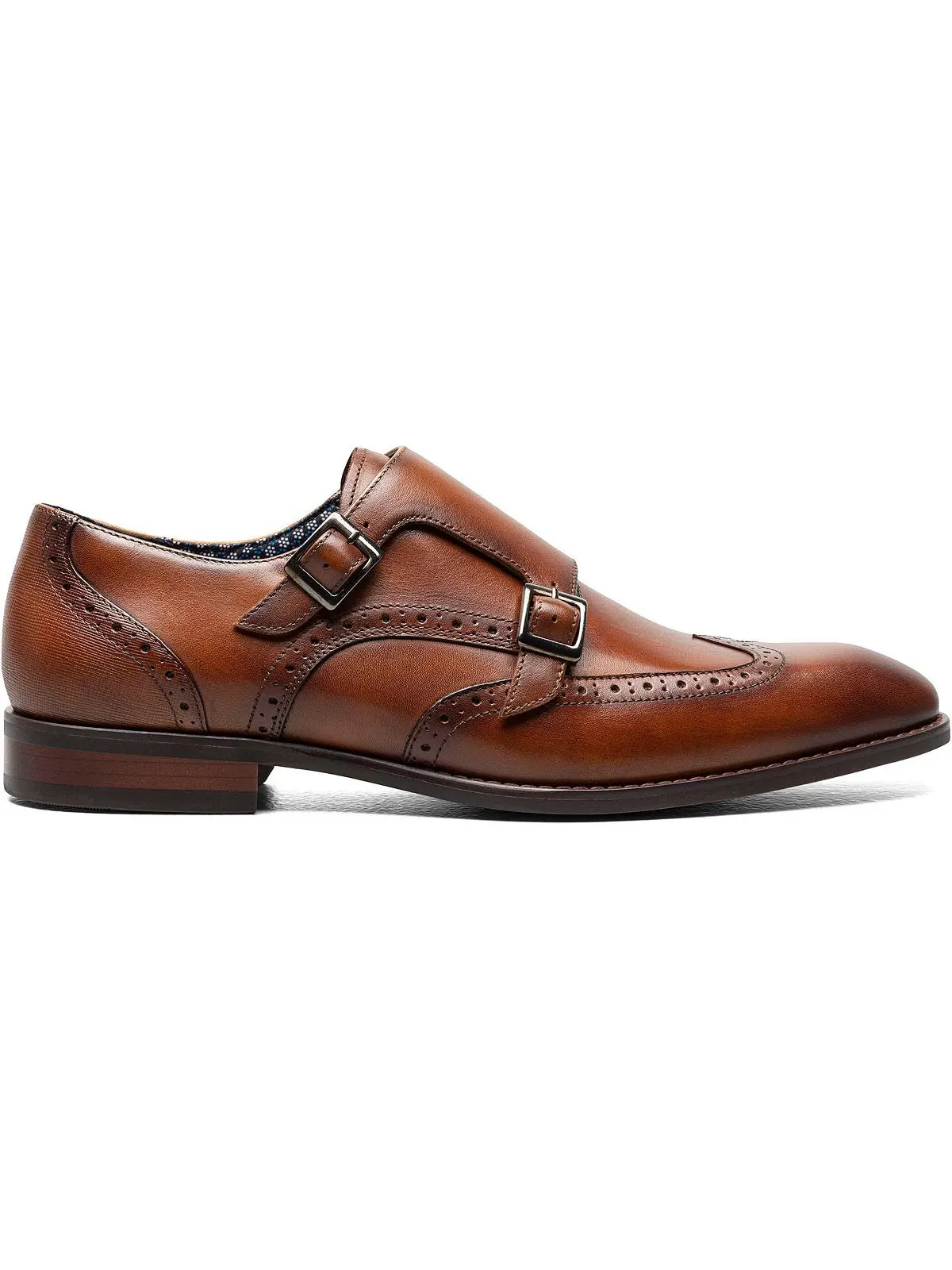 Мужские классические туфли karson wingtip с двумя ремешками monk Stacy Adams — изображение 3 из 7, коричневый