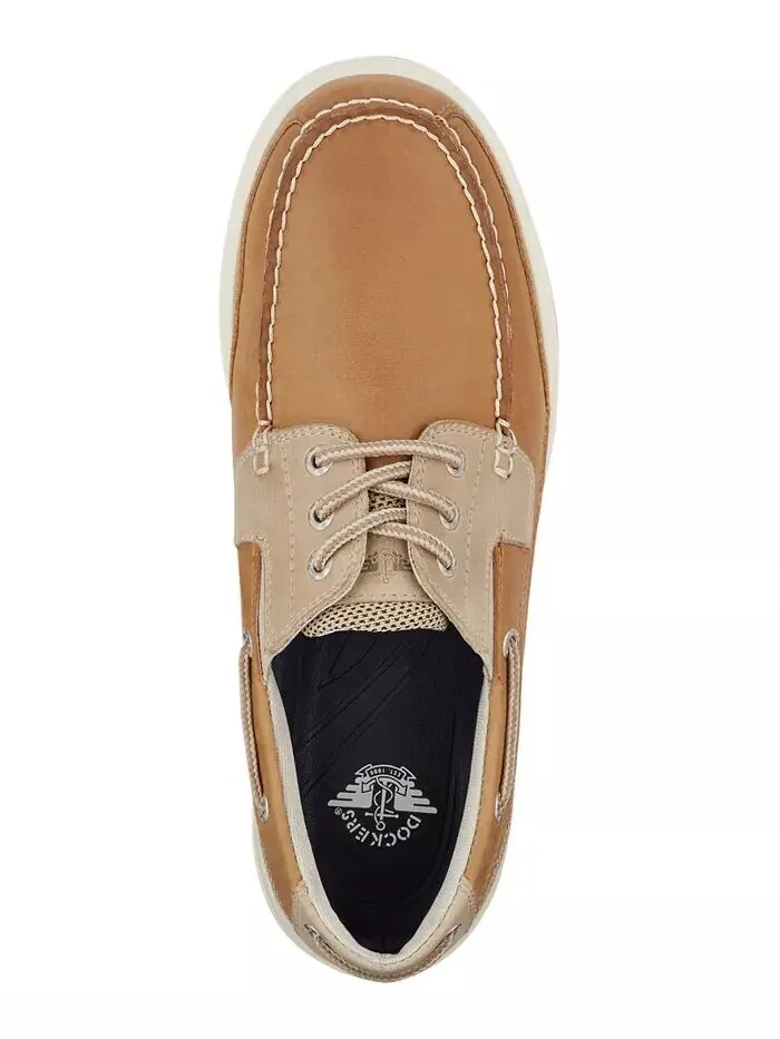 Мужские повседневные туфли-лодочки Beacon Leather с NeverWet Dockers — изображение 3 из 5, бежевый