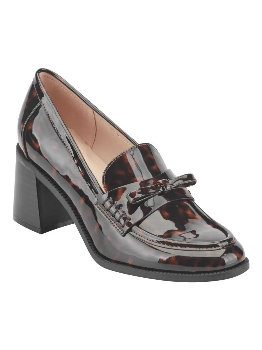 Туфли-лодочки Kaynei Bow Block Heel Bandolino, Natural Tortoise Patent