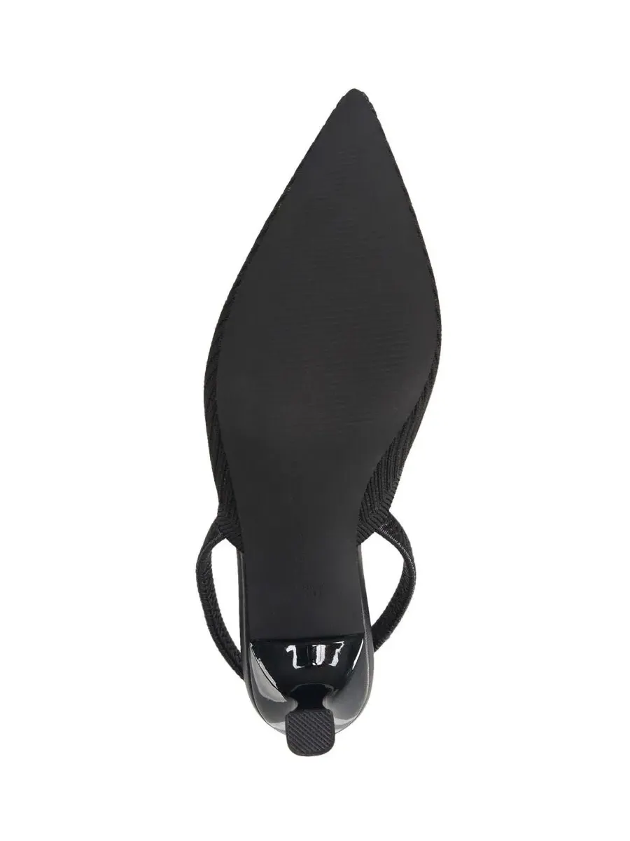 Туфли-слингбэки с острым мысом Bobo Slingback Kitten Heel French Connection — изображение 6 из 6, черный