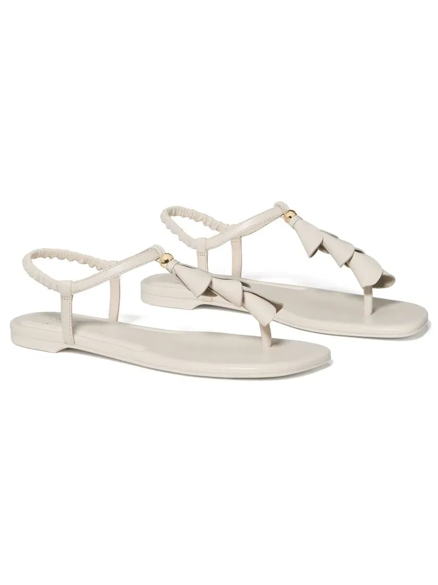 Босоножки-вьетнамки с лилией Women's Lily Thong Flat Sandals kate spade new york — изображение 5 из 6, бежевый