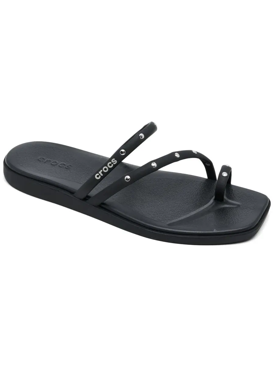 Сандалии-слайды с шипами и петлей для пальцев Miami Crocs — изображение 1 из 6, черный