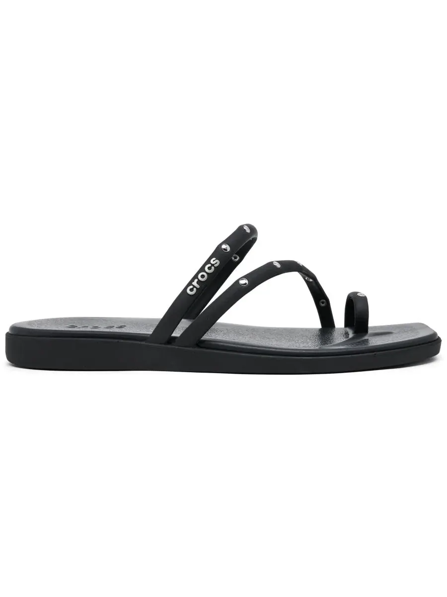 Сандалии-слайды с шипами и петлей для пальцев Miami Crocs — изображение 2 из 6, черный
