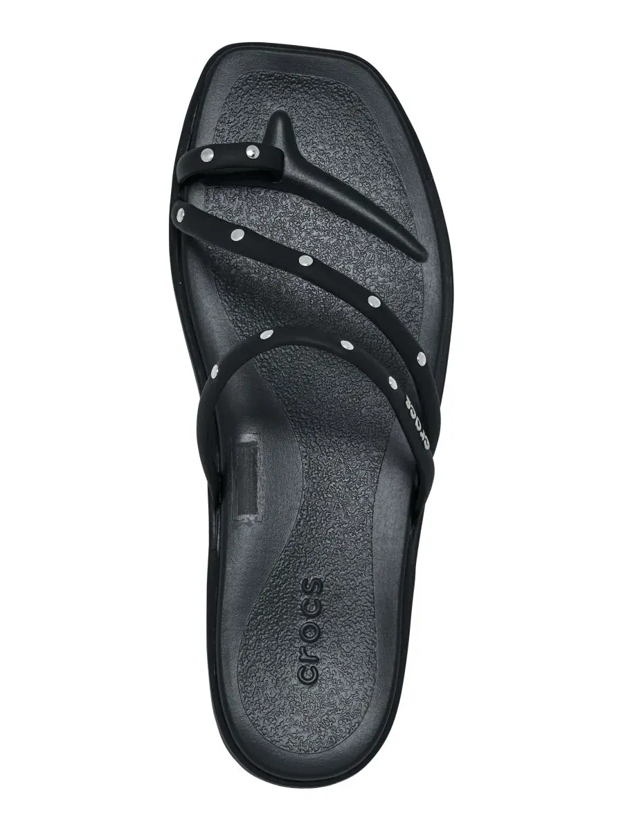 Сандалии-слайды с шипами и петлей для пальцев Miami Crocs — изображение 5 из 6, черный