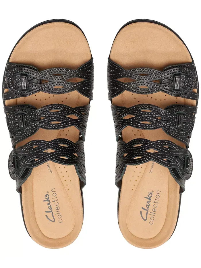Туфли женские Clarks Laurieann Ruby, с ажурными фигурными ремешками — изображение 4 из 5, черный