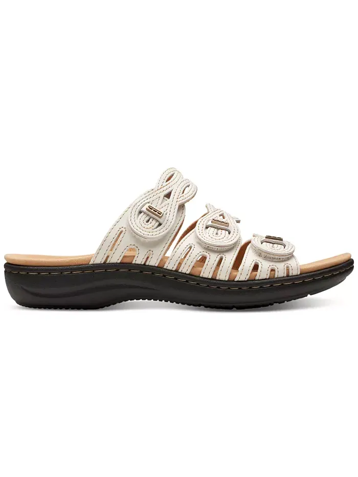 Туфли Clarks Laurieann Ruby, открытый носок, ажурные ремешки — изображение 2 из 5, белый
