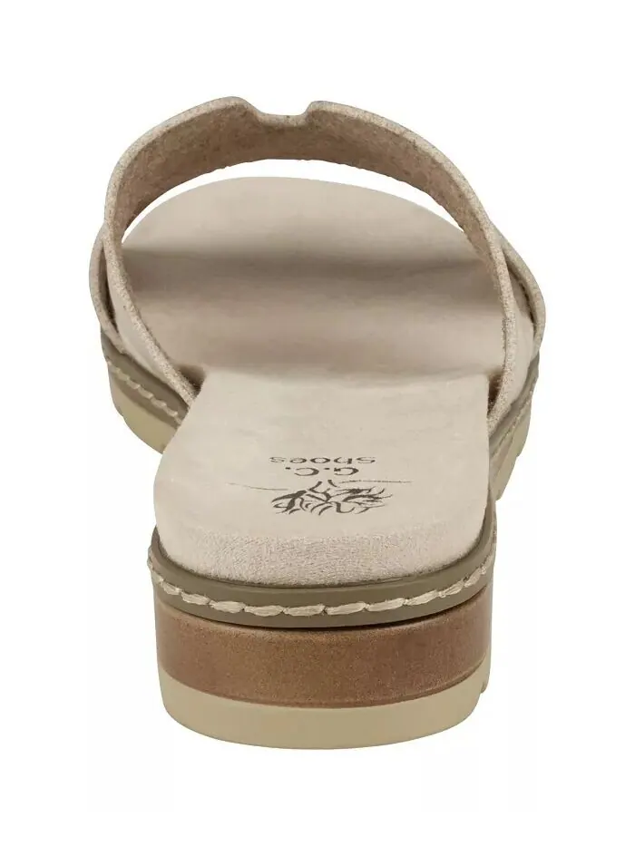 Женские шлепанцы на плоской подошве Nellie с вырезами GC Shoes — изображение 3 из 5