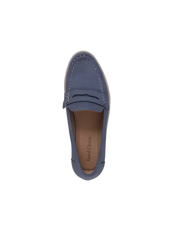 Женские лоферы Fallon на массивной подошве GC Shoes — изображение 4 из 5, синий