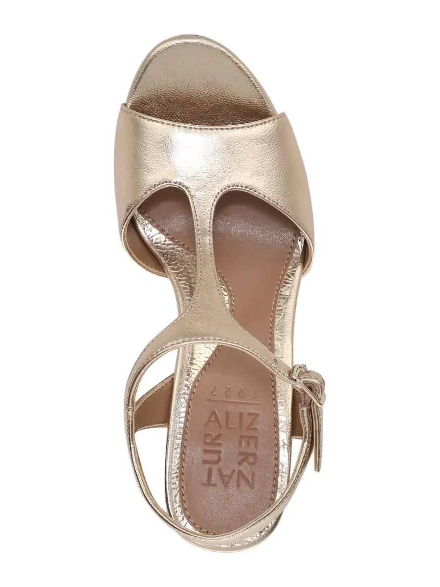Женские сандалии Miller с ремешками Naturalizer, Champagne Metallic Leather — изображение 4 из 5