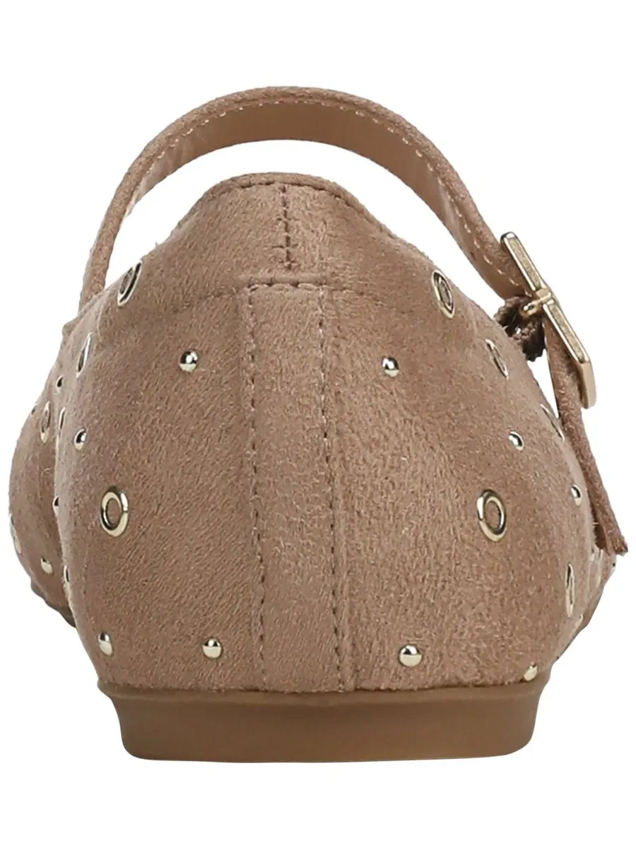 Женские туфли Wexley Jane Stud Mary Jane Flats Dr. Scholl's, Toasted Taupe Microsuede — изображение 3 из 5