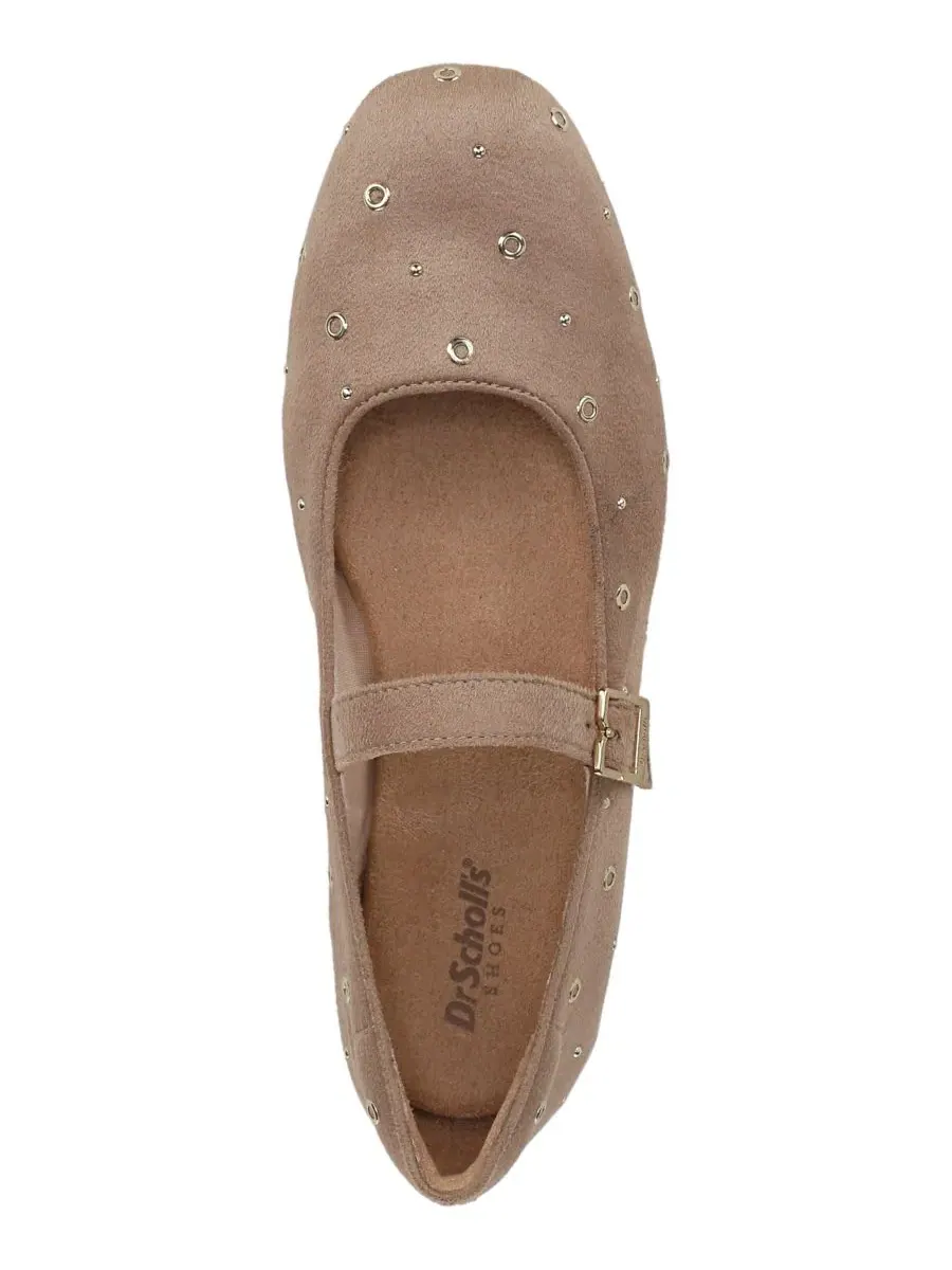 Женские туфли Wexley Jane Stud Mary Jane Flats Dr. Scholl's, Toasted Taupe Microsuede — изображение 4 из 5