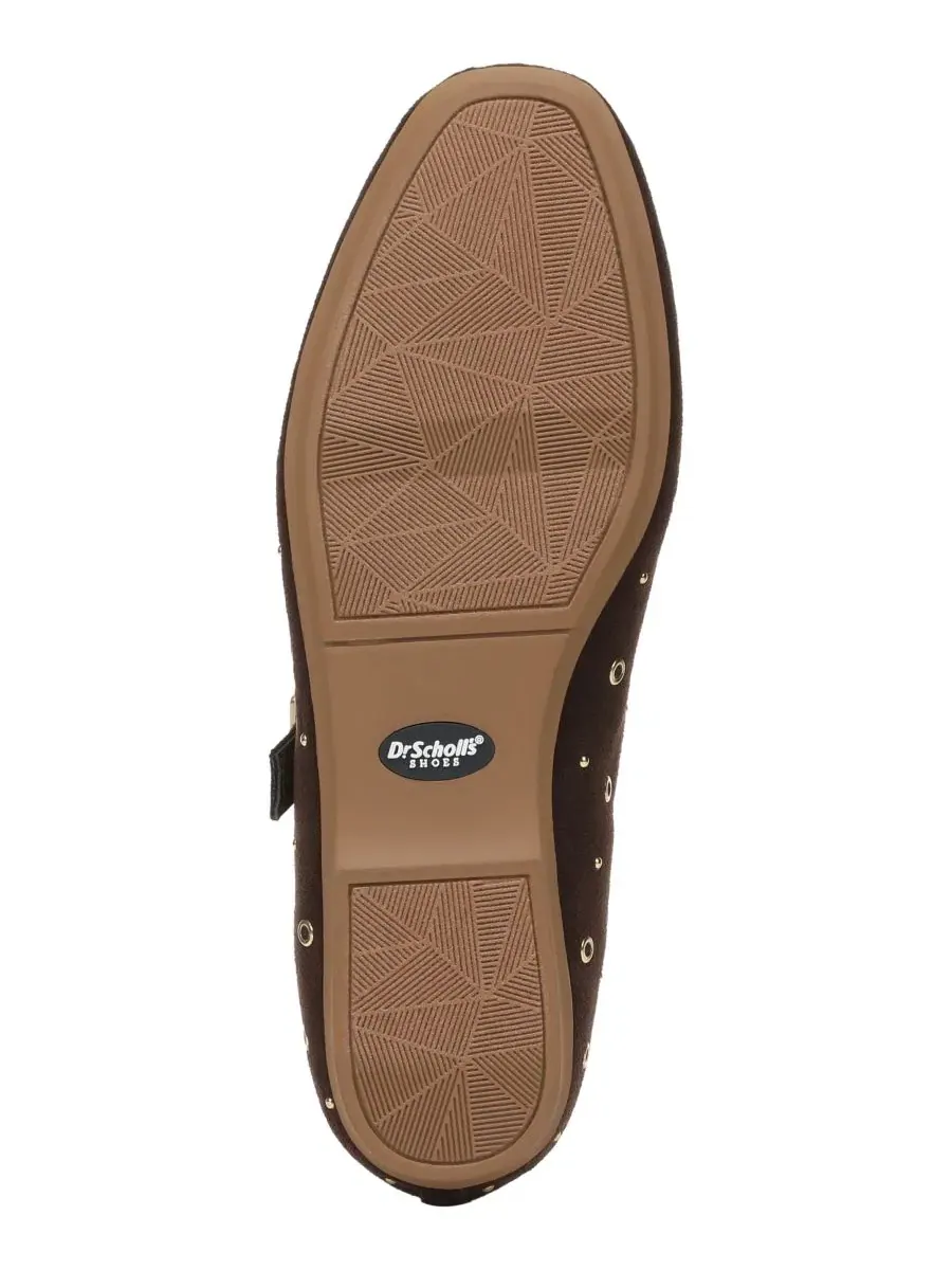 Женские туфли Wexley Jane Stud Mary Jane Flats Dr. Scholl's, Dark Umber Microsuede — изображение 5 из 5