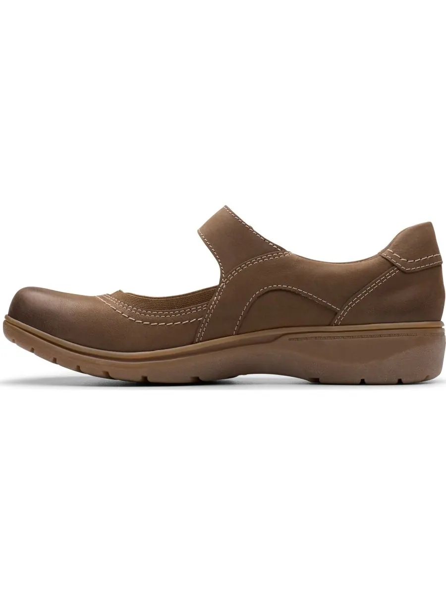 Балетки женские Clarks Carleigh Madi, стиль Мэри Джейн, закругленный носок — изображение 5 из 5, грибной