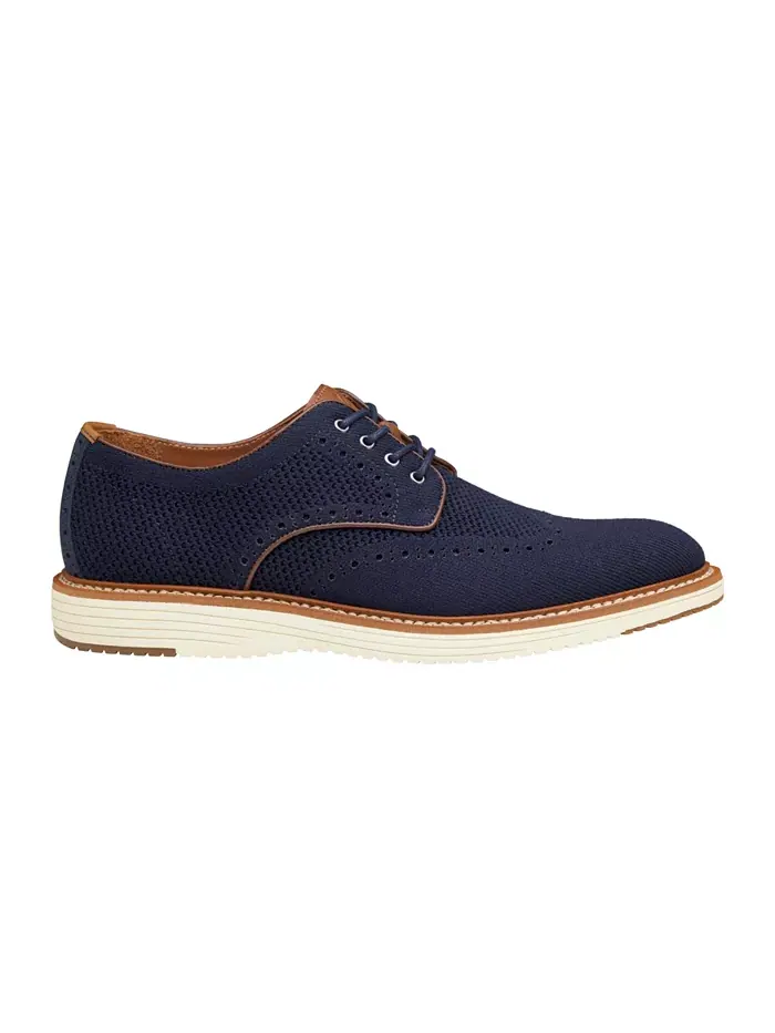 Мужские классические туфли Upton Knit Wingtip Johnston & Murphy — изображение 2 из 5, темно-синий