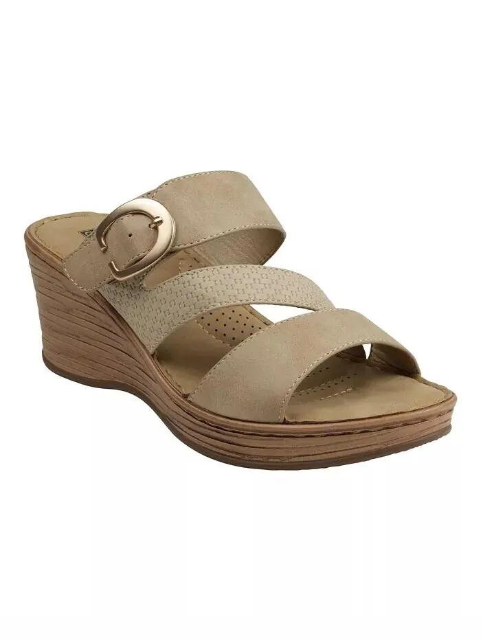 Женские комфортные босоножки на танкетке с пряжкой Odalis GC Shoes — изображение 1 из 5, прозрачный