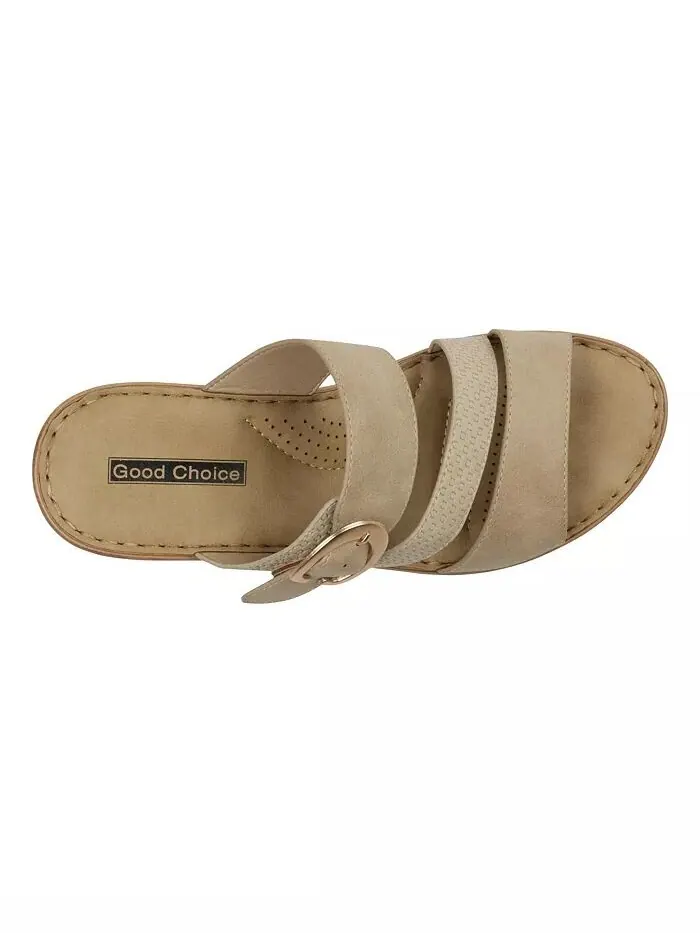 Женские комфортные босоножки на танкетке с пряжкой Odalis GC Shoes — изображение 4 из 5, прозрачный