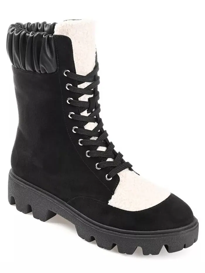 Женские ботильоны Elinor Lace Up Lug Journee Collection — изображение 1 из 7, черный