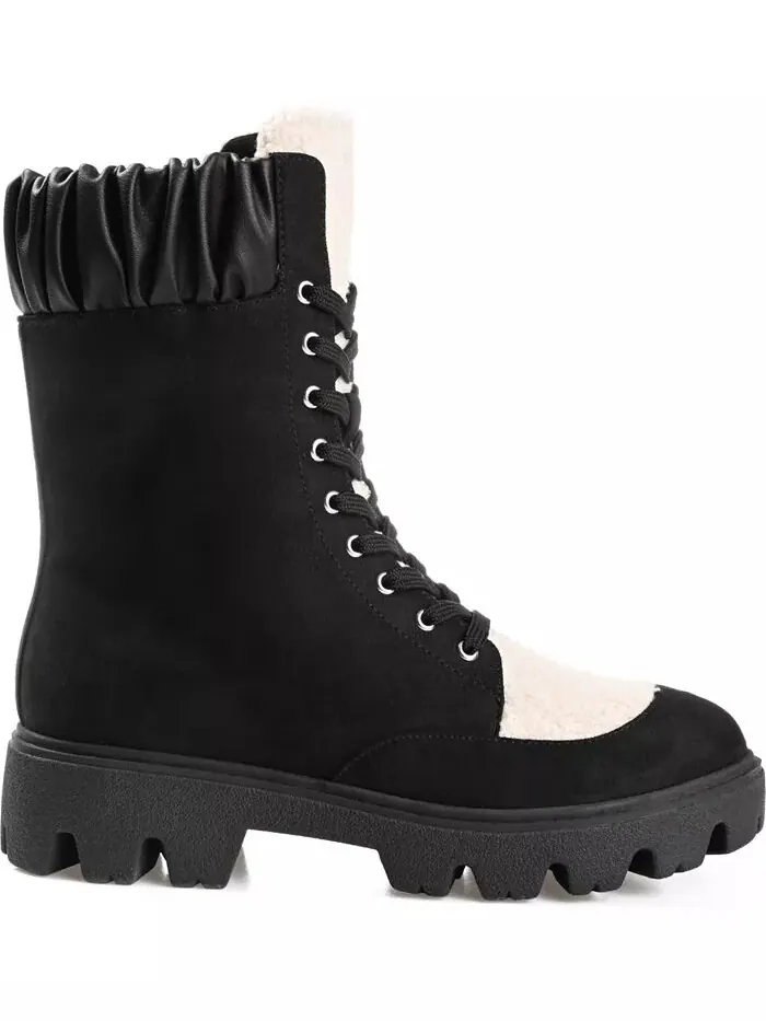 Женские ботильоны Elinor Lace Up Lug Journee Collection — изображение 2 из 7, черный