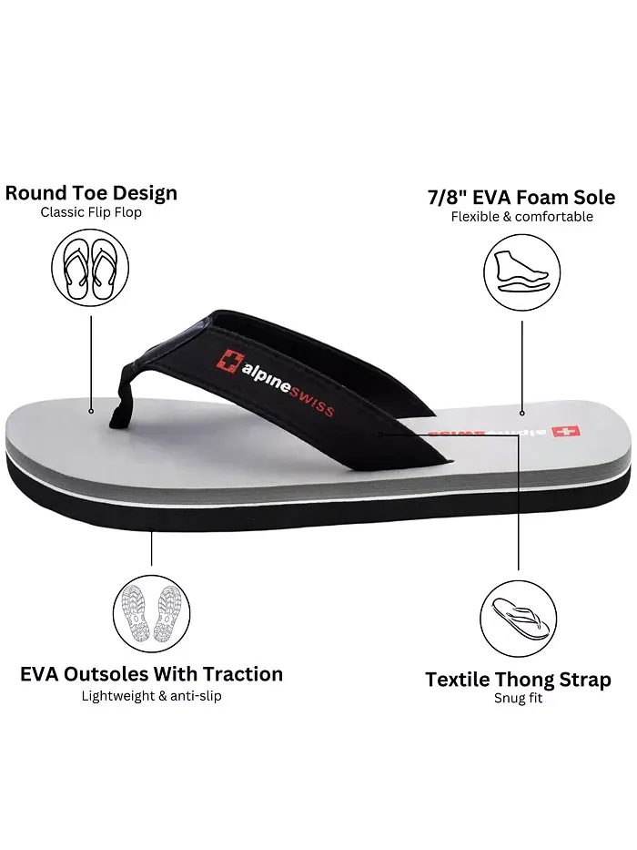 Мужские шлепанцы Flip Flops, легкие сланцы с перемычкой между пальцами. Пляжные сандалии на подошве — изображение 3 из 7