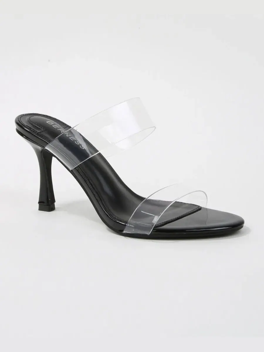 Босоножки на каблуке с прозрачными ремешками Calia Clear Strap Heeled Slides BERNESS