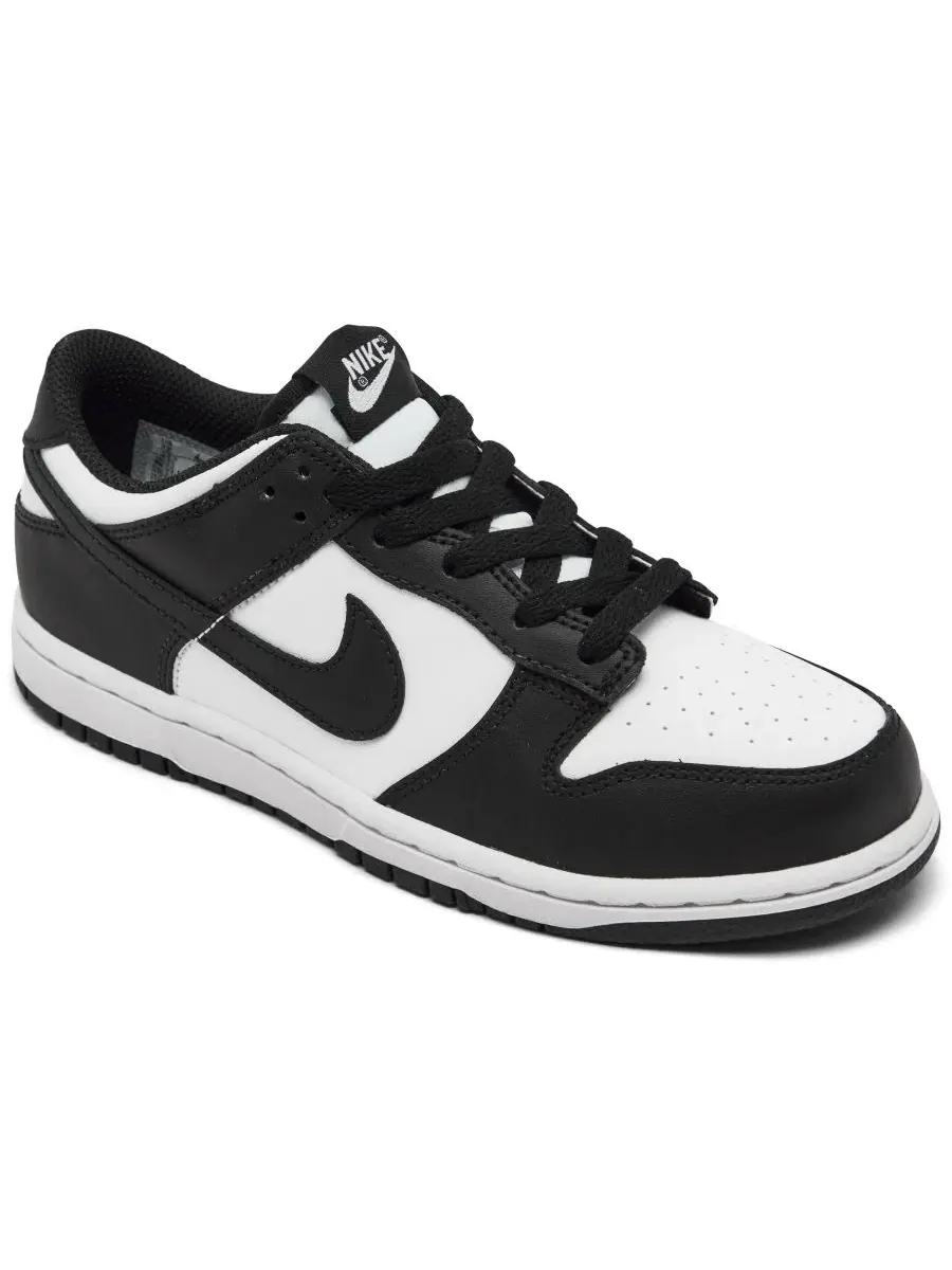 Кроссовки Nike Dunk Low с замшевым верхом — изображение 1 из 6, белый черный