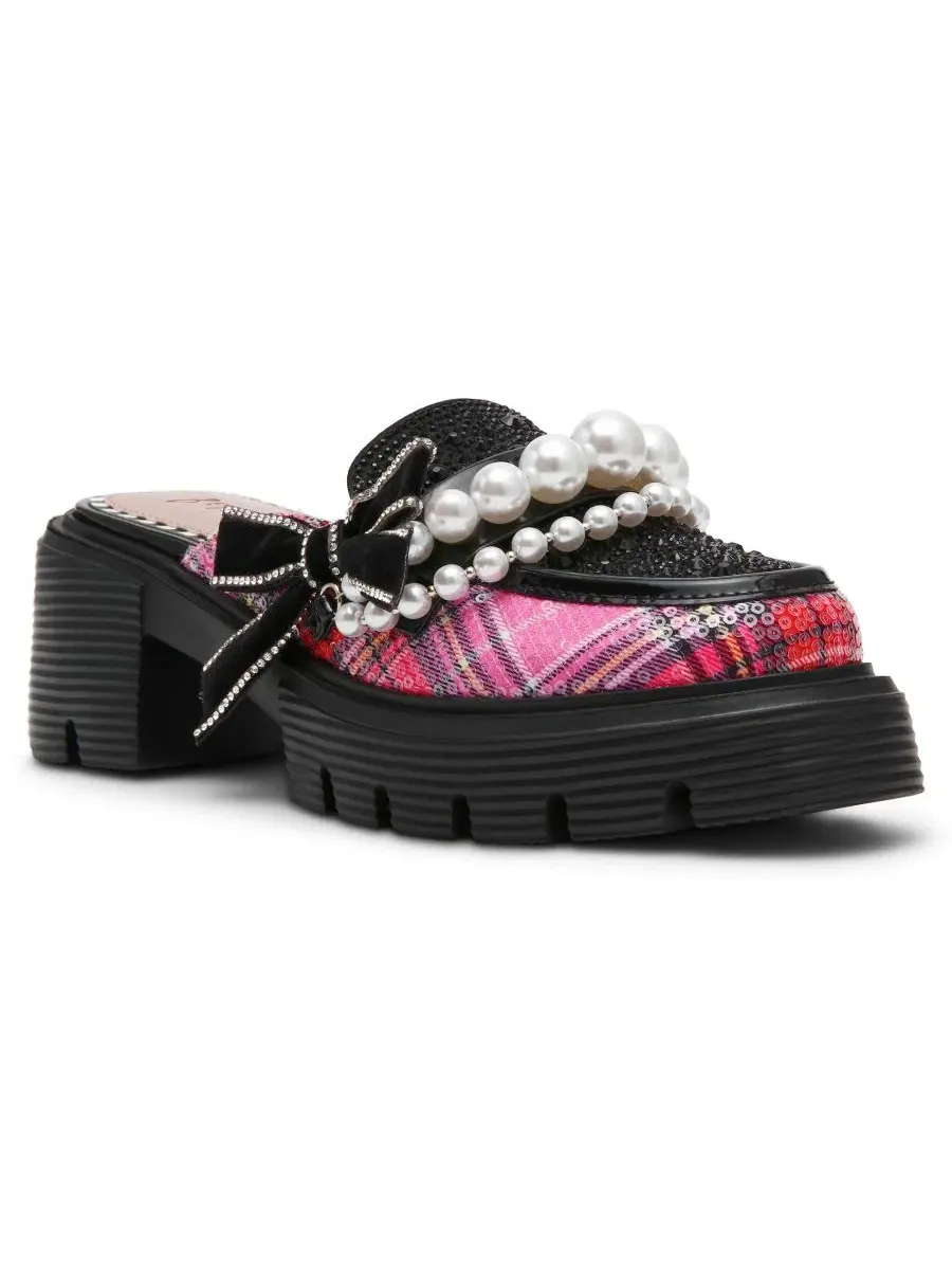 Туфли-мюли на платформе с принтом Haven Betsey Johnson — изображение 1 из 5, розовый