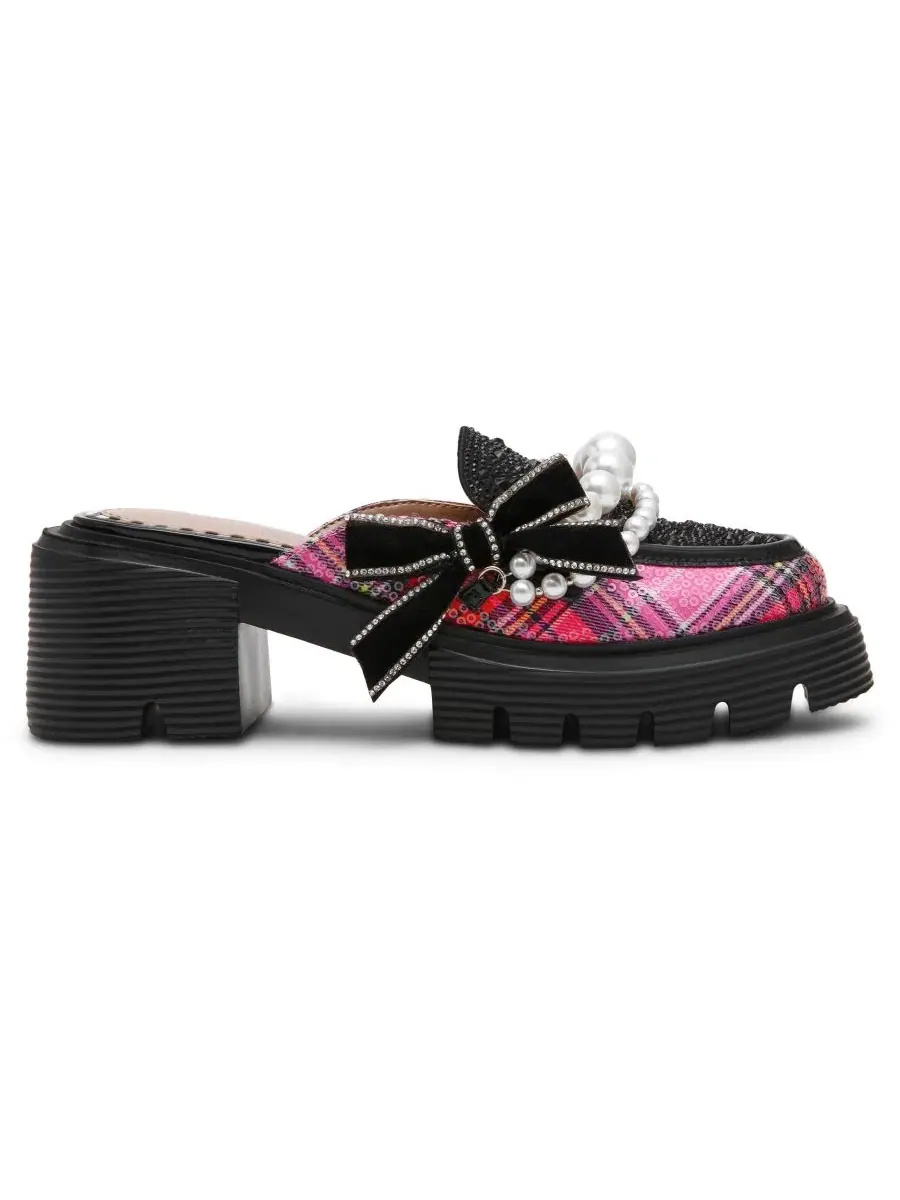 Туфли-мюли на платформе с принтом Haven Betsey Johnson — изображение 2 из 5, розовый