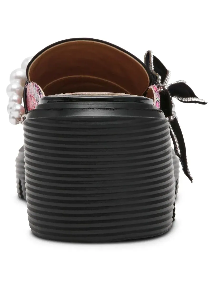 Туфли-мюли на платформе с принтом Haven Betsey Johnson — изображение 3 из 5, розовый