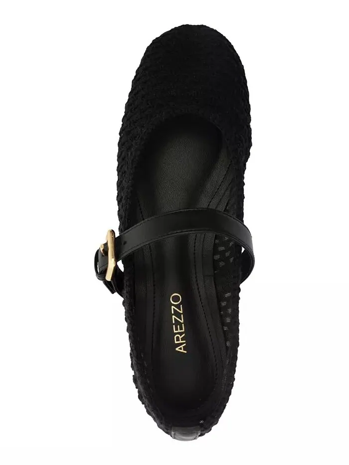 Женские балетки Abby Woven Arezzo — изображение 4 из 9, черный