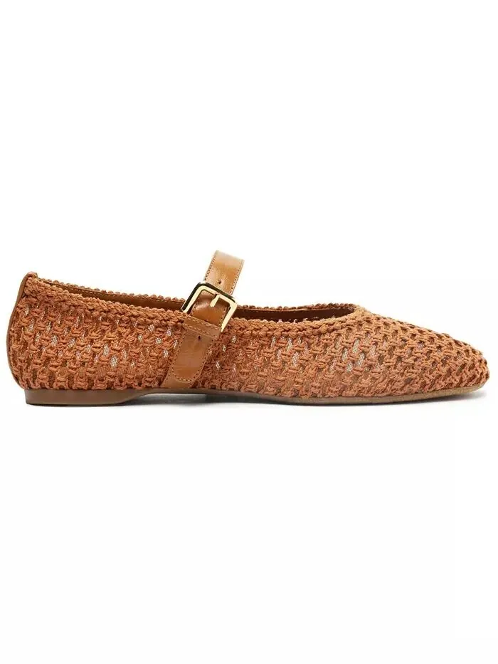 Женские балетки Abby Woven Arezzo — изображение 6 из 9, черный